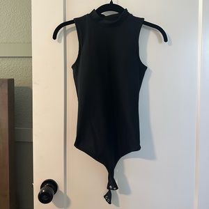 XS black Klassy Network mock turtleneck bramisuit (bodysuit)